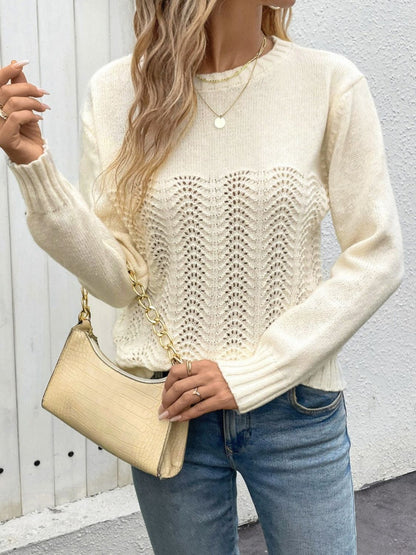 Women's Cutout Sweater Pastel Yellow