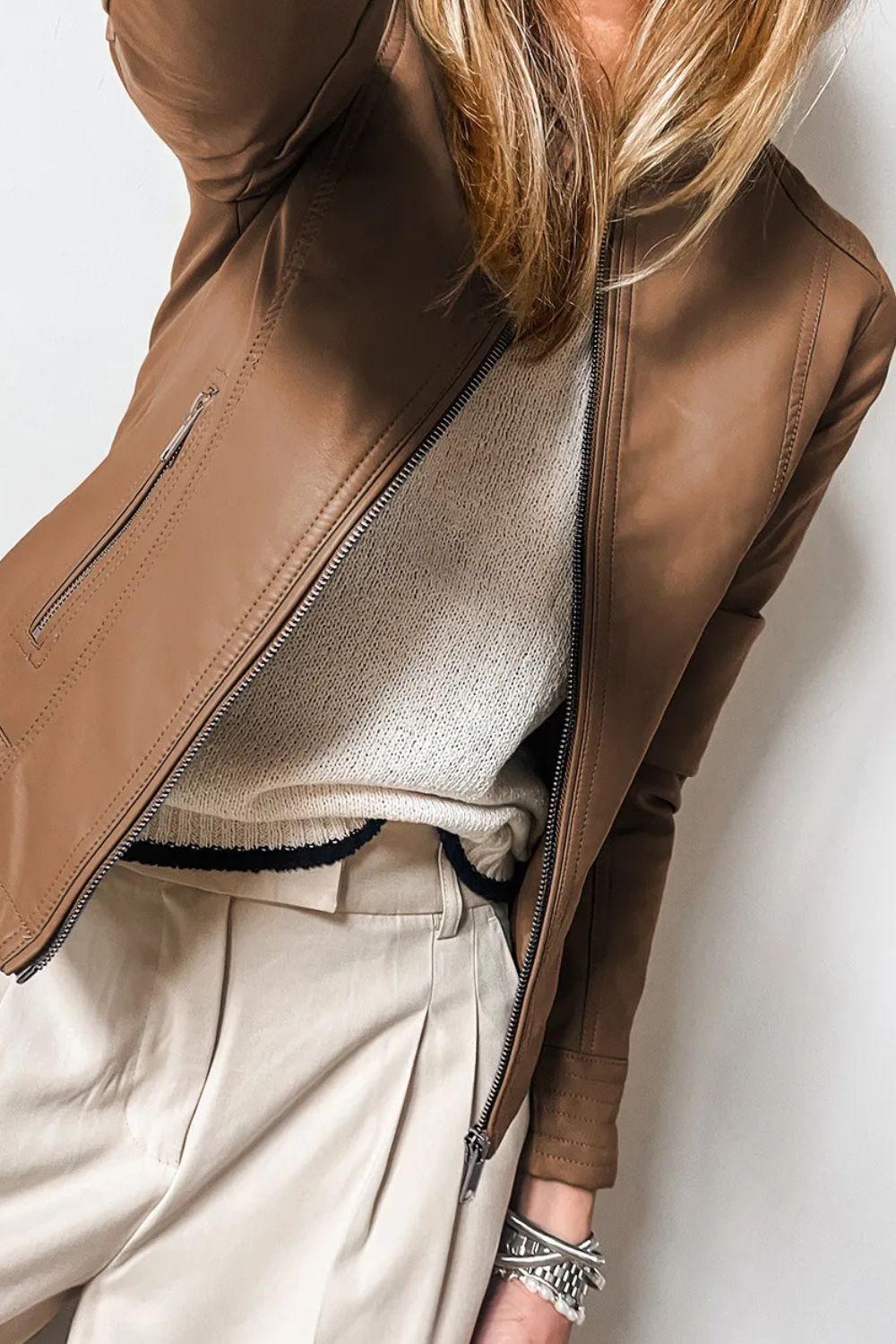 Faux Leather Moto Jacket