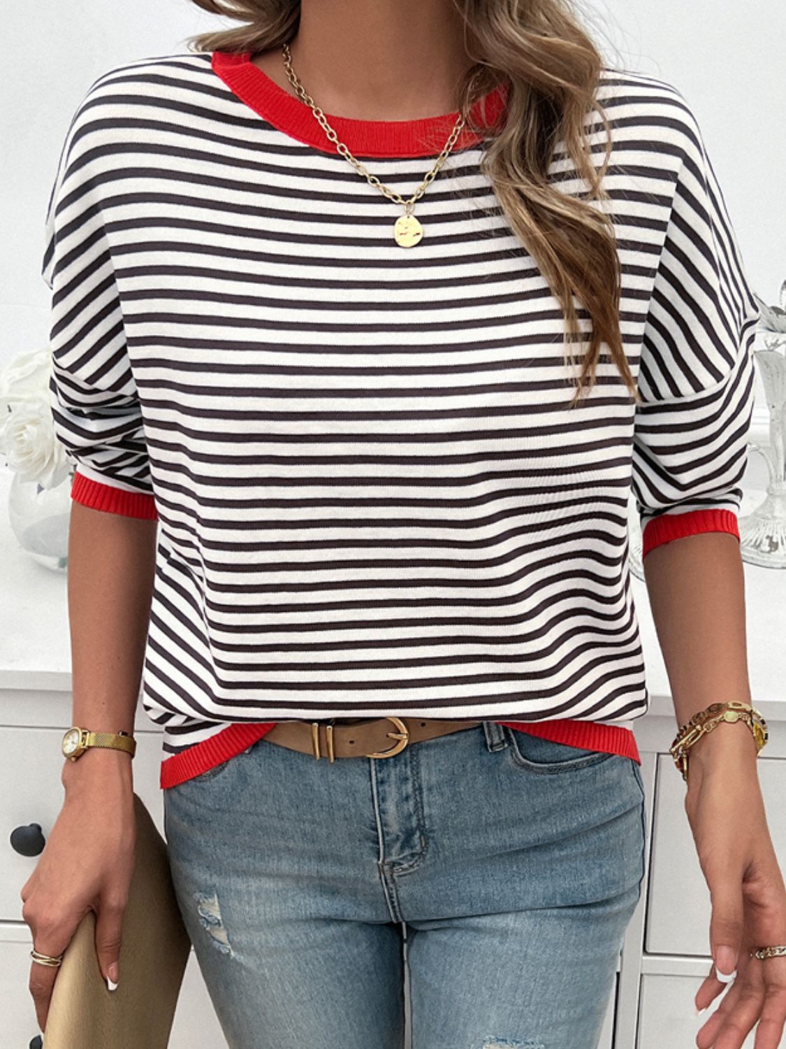 Women's Oversized Striped Sweater