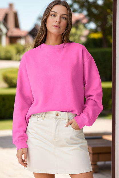 Classic Crewneck Sweatshirt Hot Pink