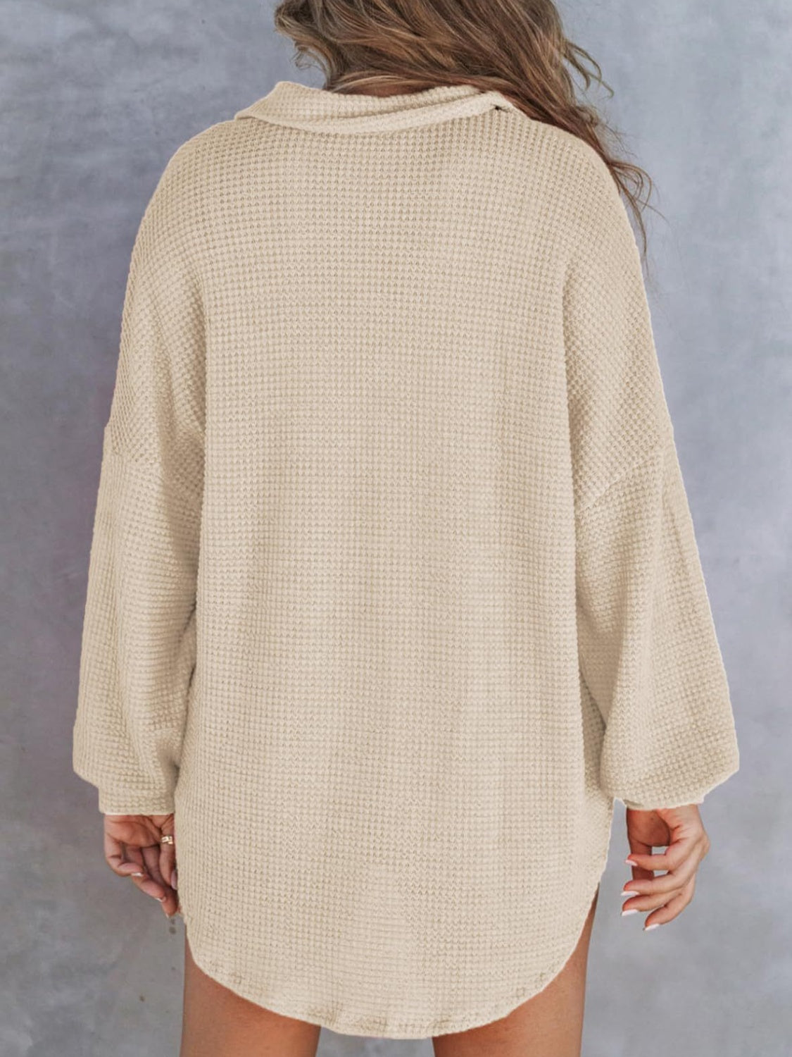 Cozy Waffle Knit Back-to-School Sweatshirt