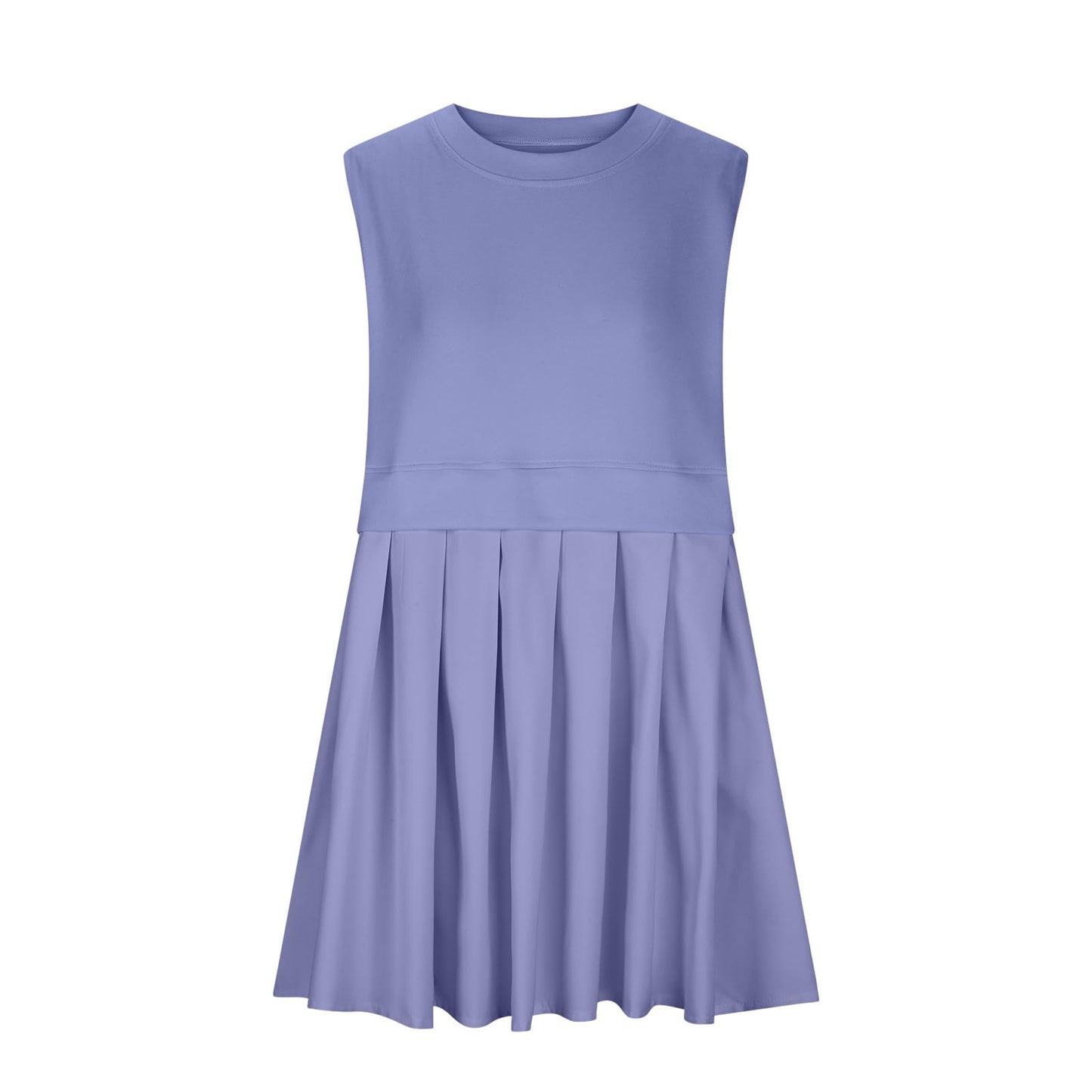 Back-to-School Classic Pleated Mini Dress Lavender