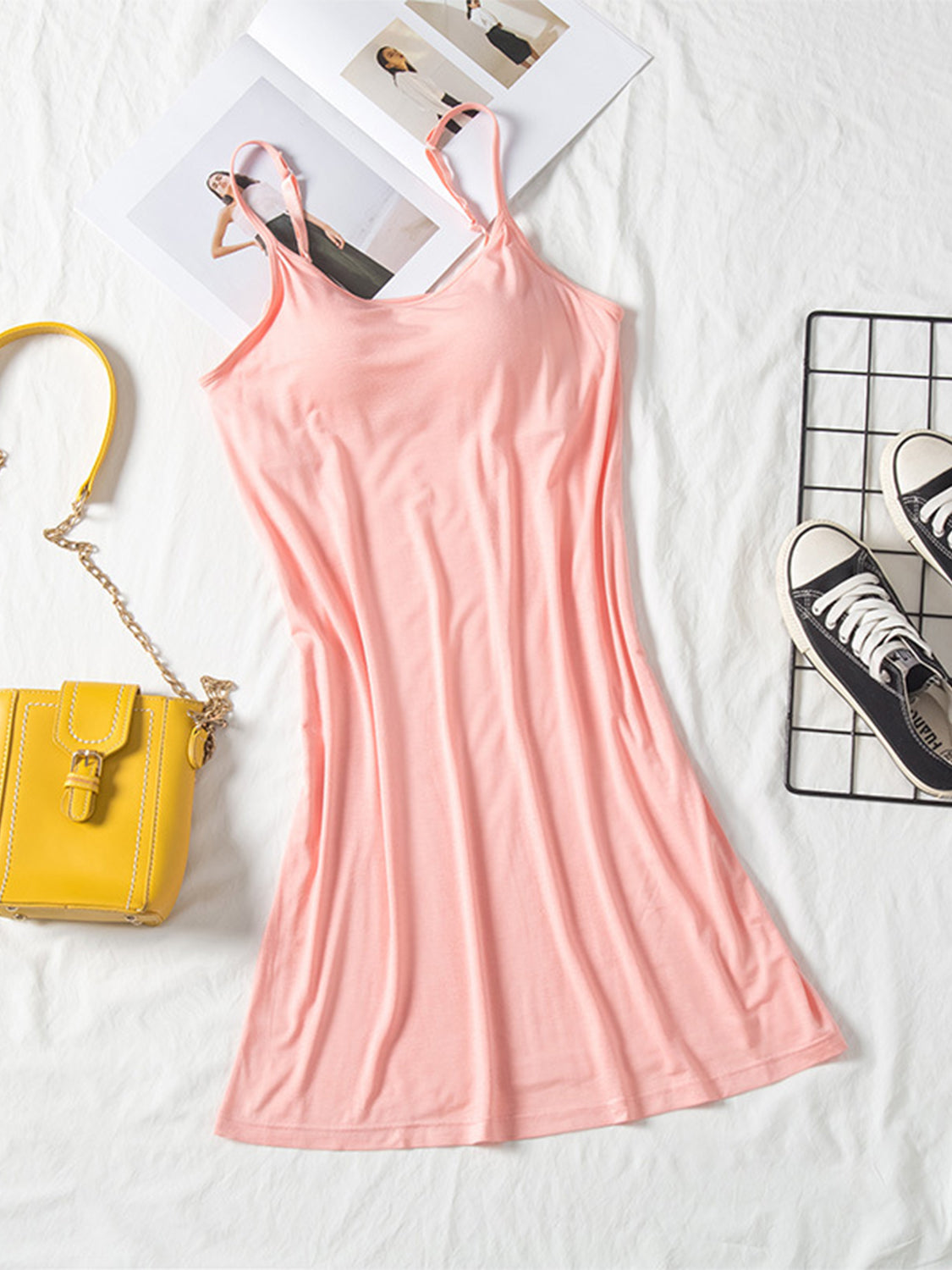 Everyday Cami Dress with Bra Blush Pink