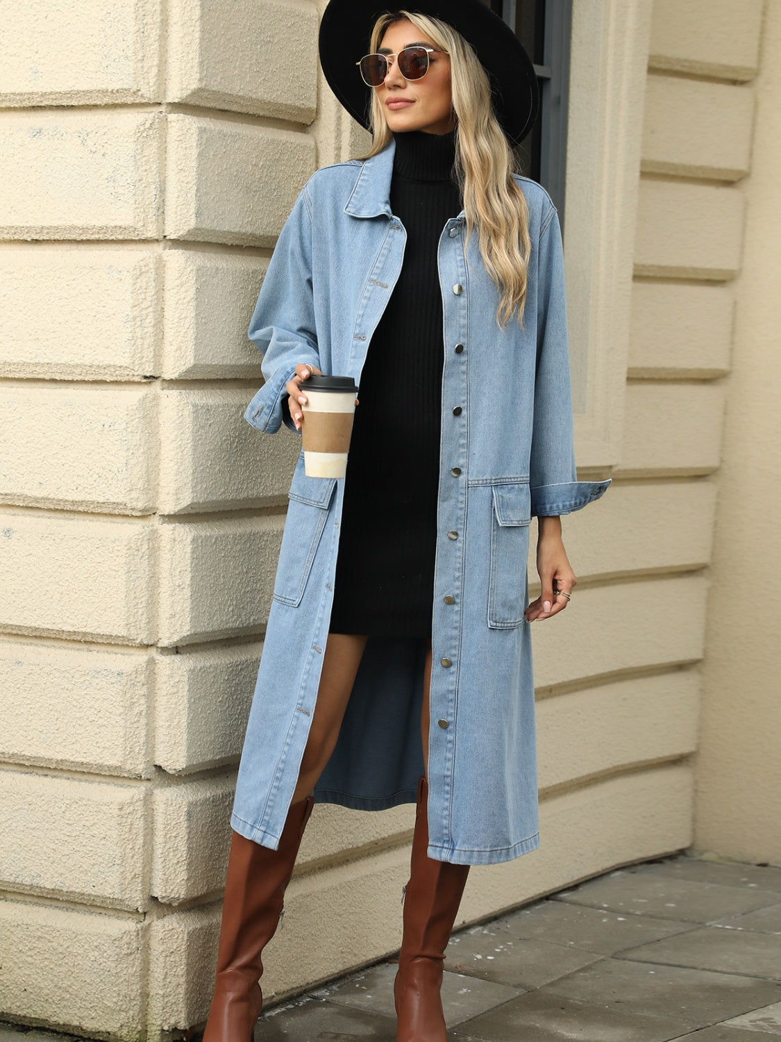 Classic Denim Jacket with Collar