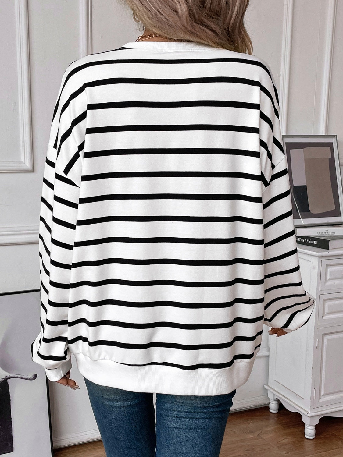 Striped Long Sleeve Sweatshirt