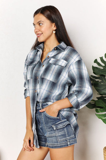 Oversized Plaid Shirt Women