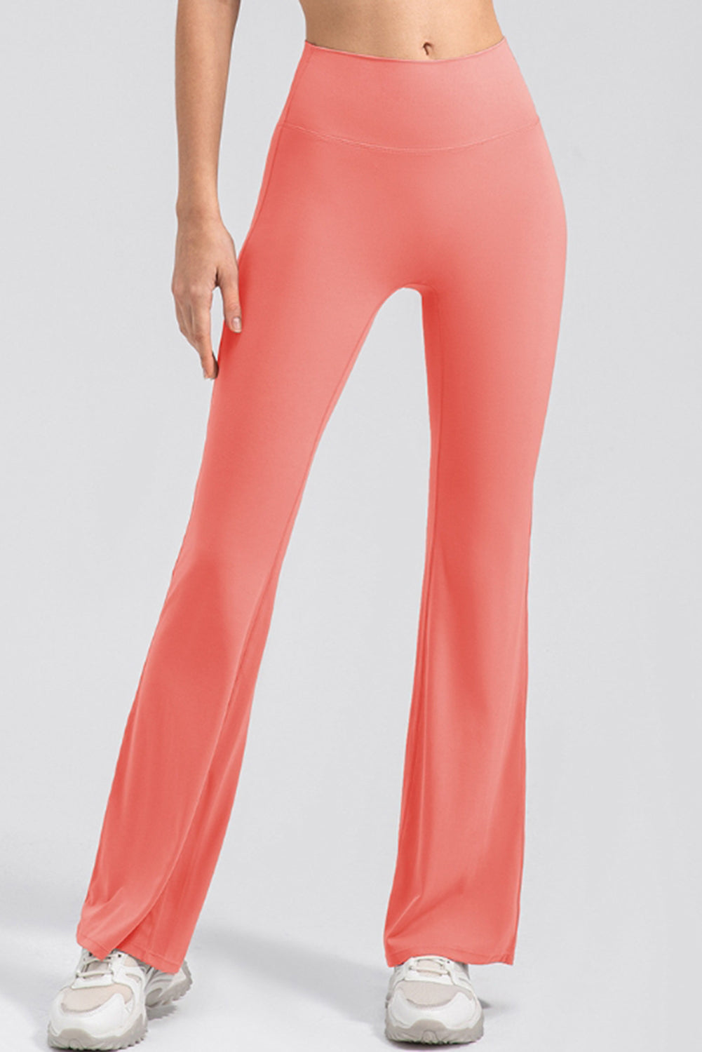 High Waist Straight Active Pants Watermelon pink