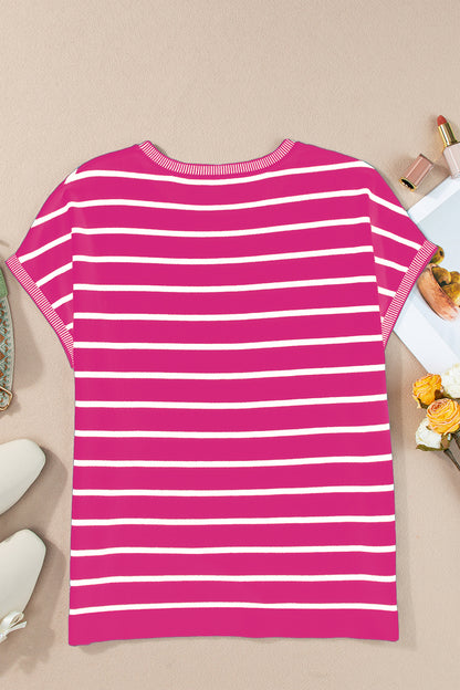 Women's Striped Knit Top