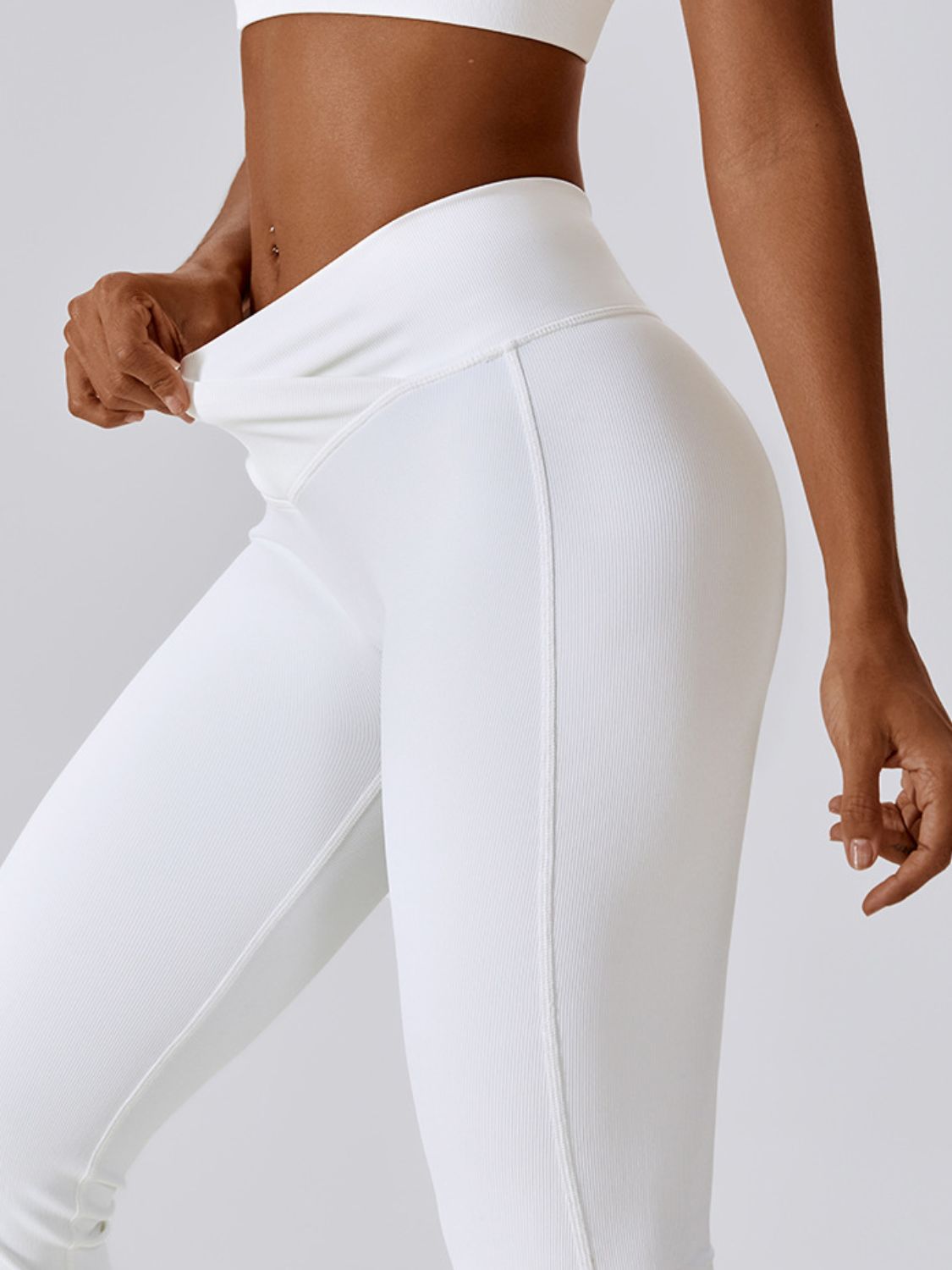 High-Waist Crossover Bootcut Yoga Pants