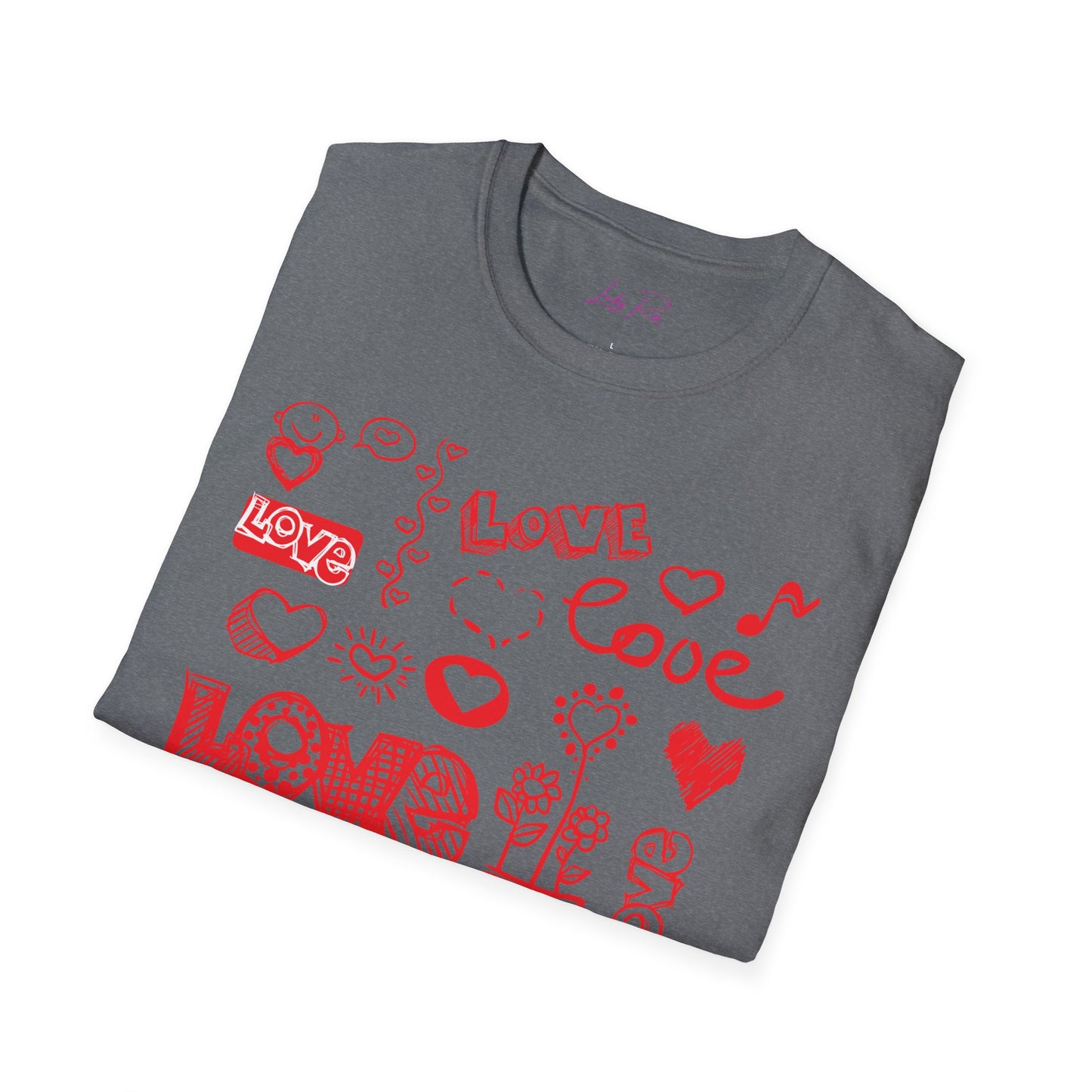 Playful Love Doodle Women’s T-Shirt – Valentine’s Day Edition