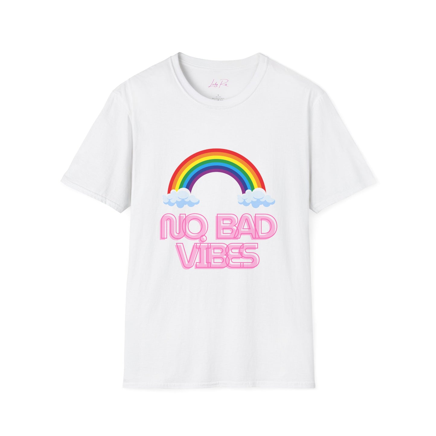 No Bad Vibes Rainbow T-Shirt – Spread Positivity in Style