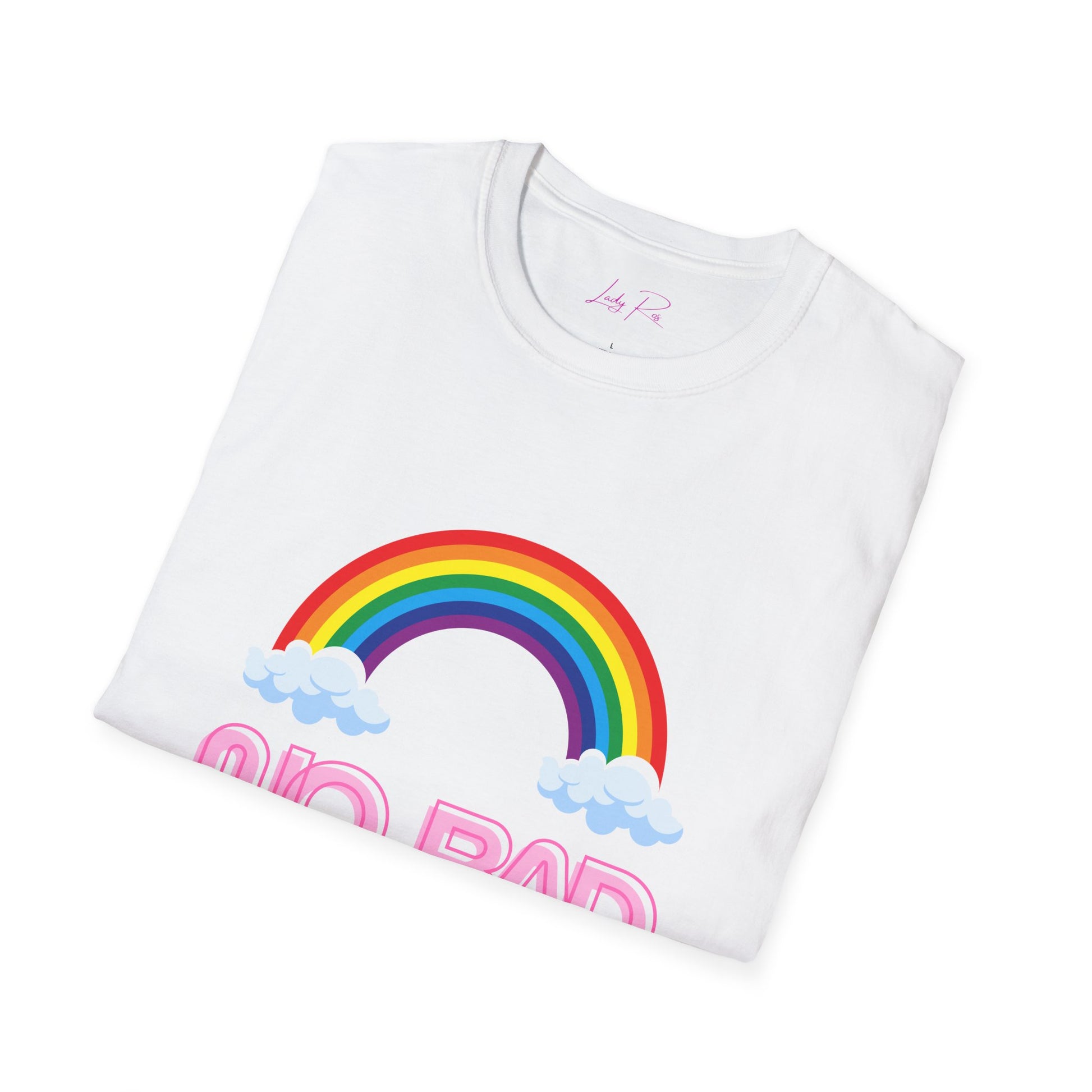 No Bad Vibes Rainbow T-Shirt – Spread Positivity in Style