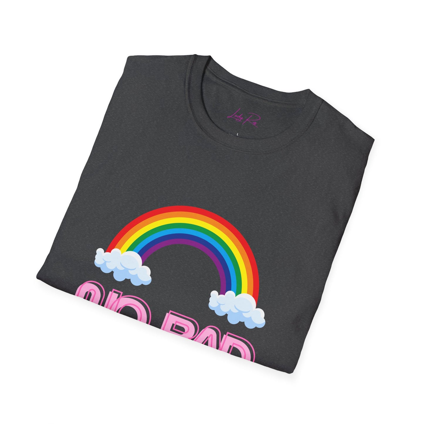 No Bad Vibes Rainbow T-Shirt – Spread Positivity in Style