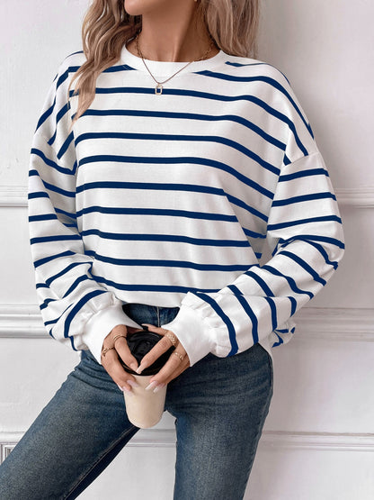 Striped Long Sleeve Sweatshirt