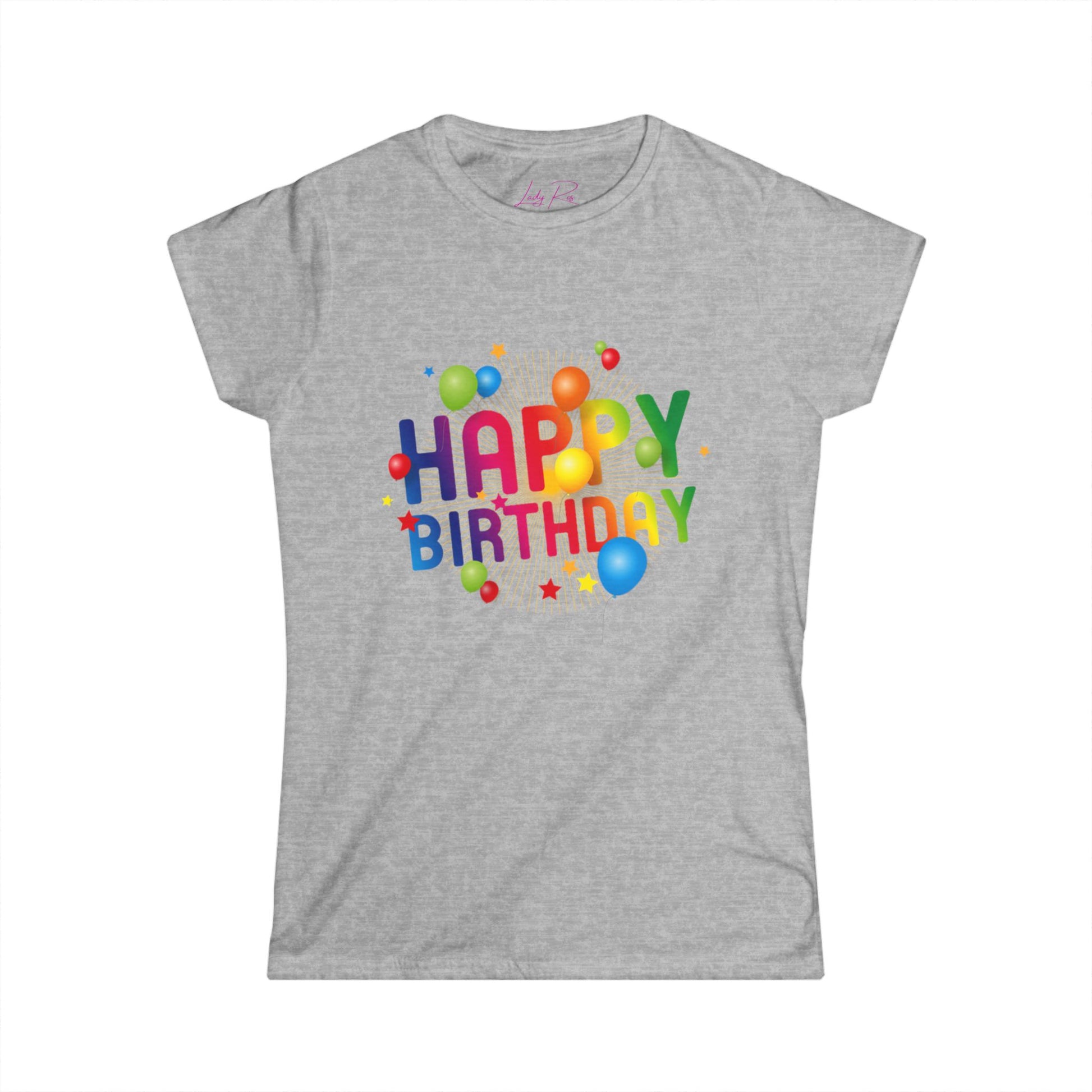 Happy Birthday Celebration Women’s T-Shirt – Fun & Festive Style Sport Grey