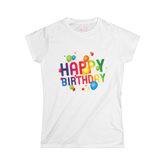 Happy Birthday Celebration Women’s T-Shirt – Fun & Festive Style White