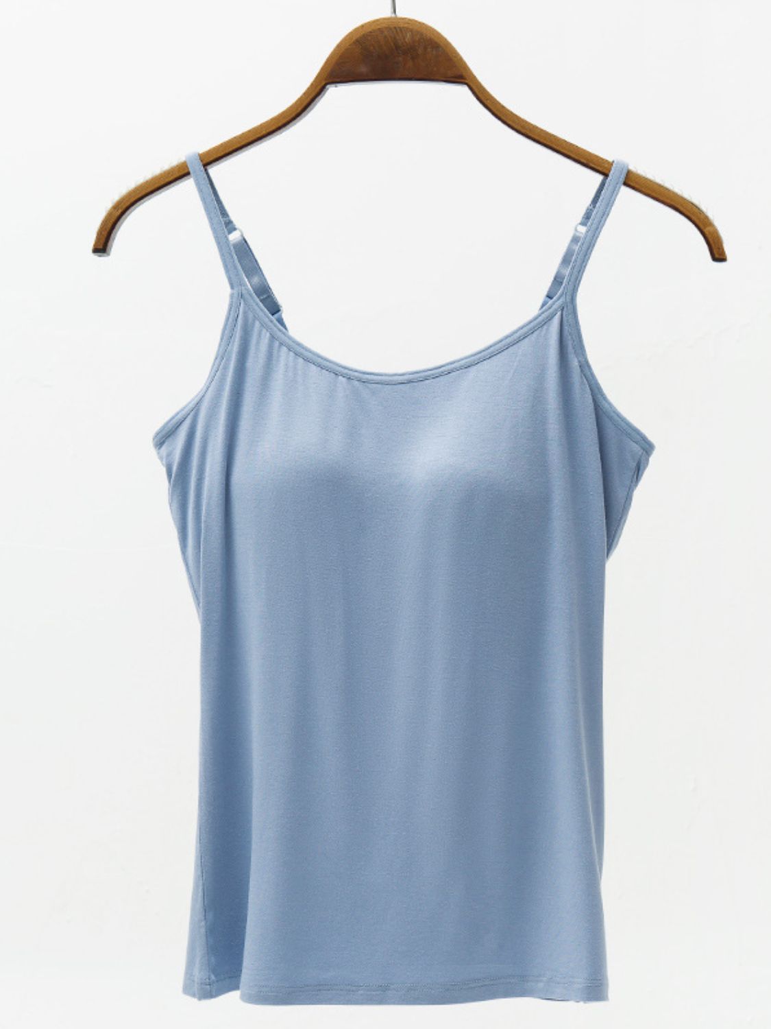Modal Cami with Built-in Bra Misty Blue