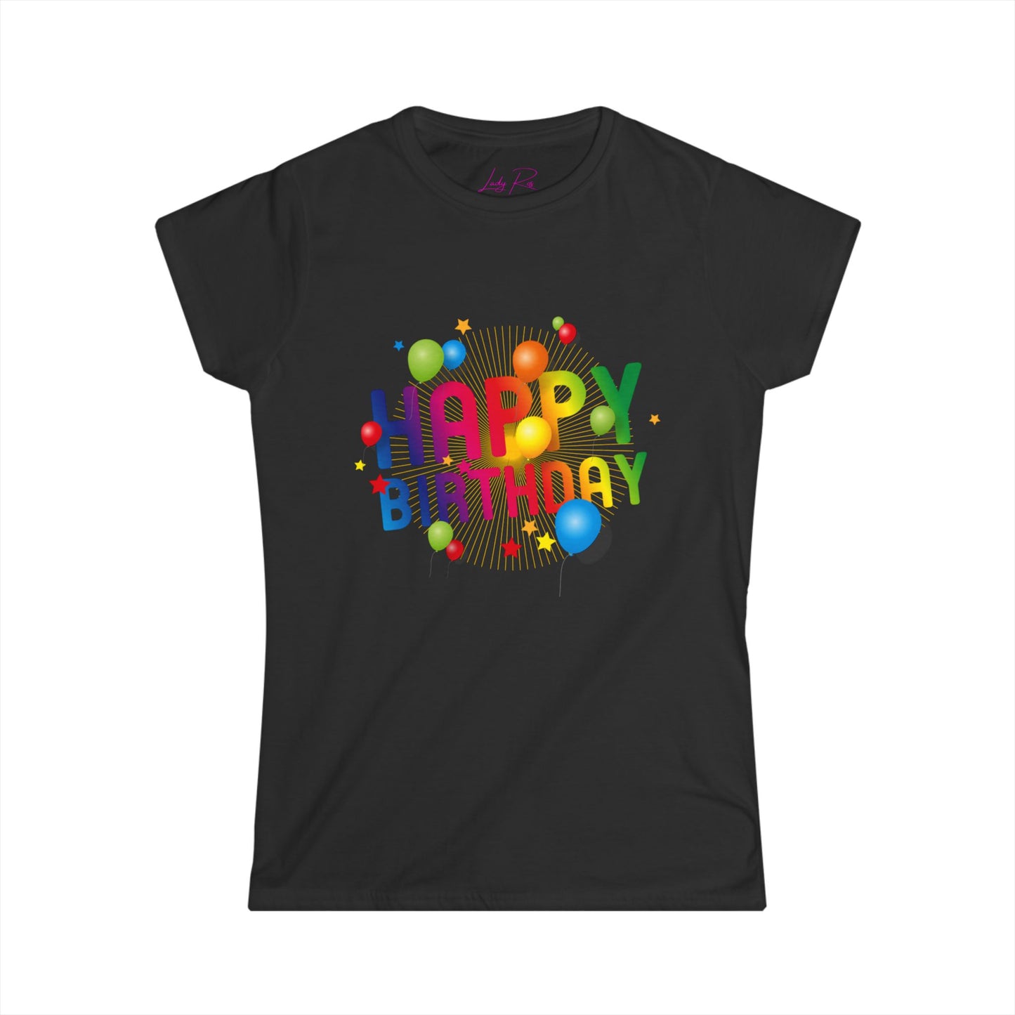 Happy Birthday Celebration Women’s T-Shirt – Fun & Festive Style Black