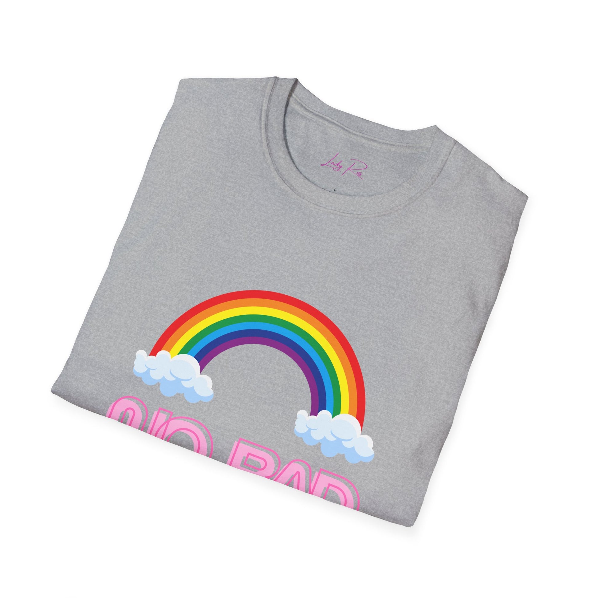 No Bad Vibes Rainbow T-Shirt – Spread Positivity in Style