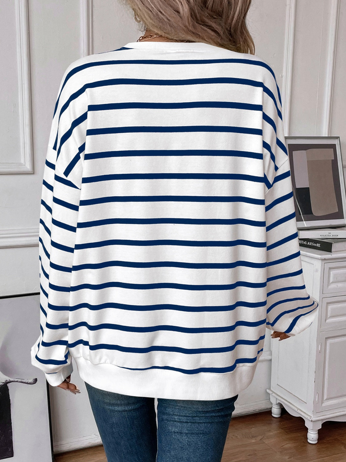 Striped Long Sleeve Sweatshirt