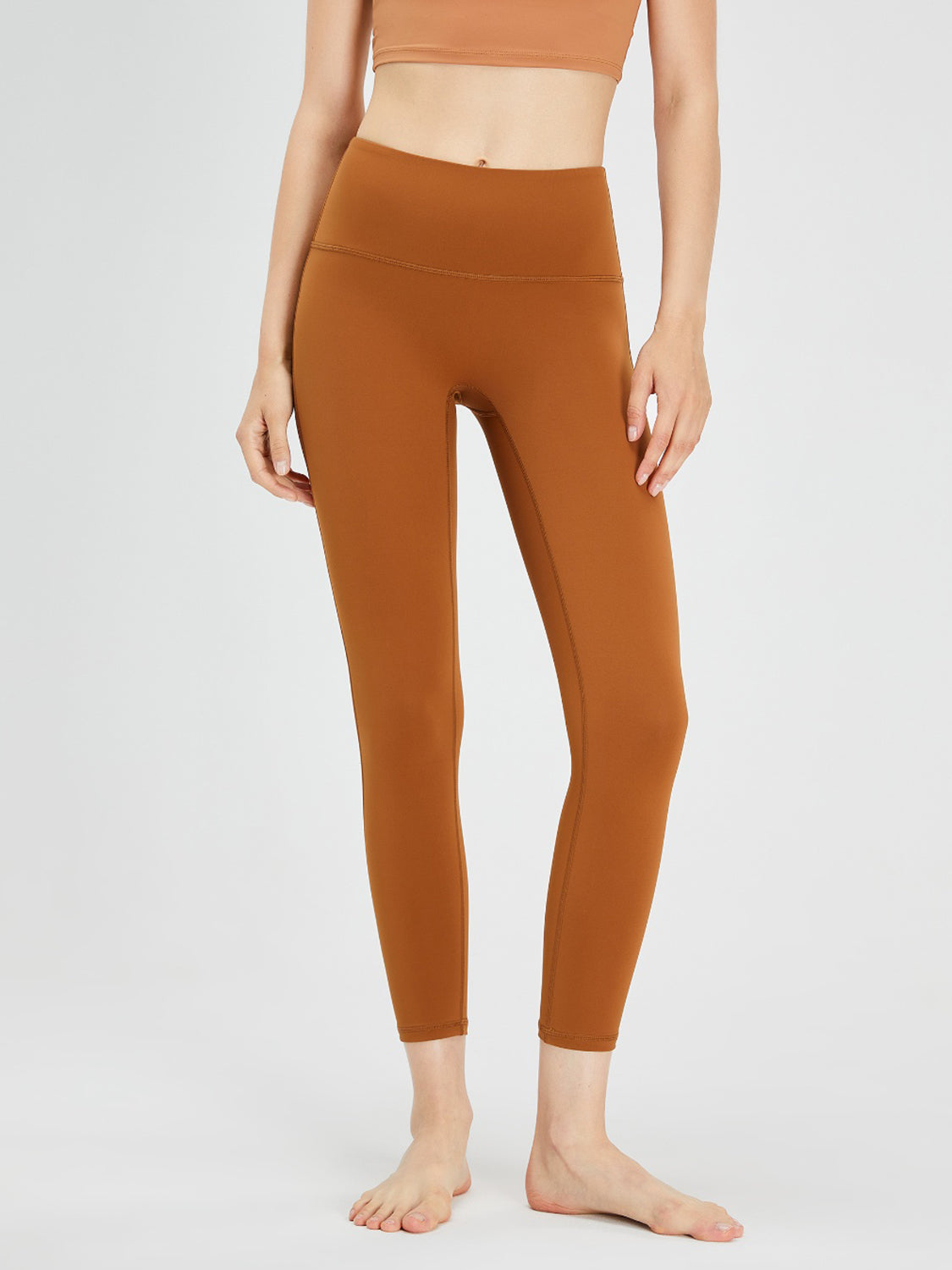 High Waist Active Pants Caramel