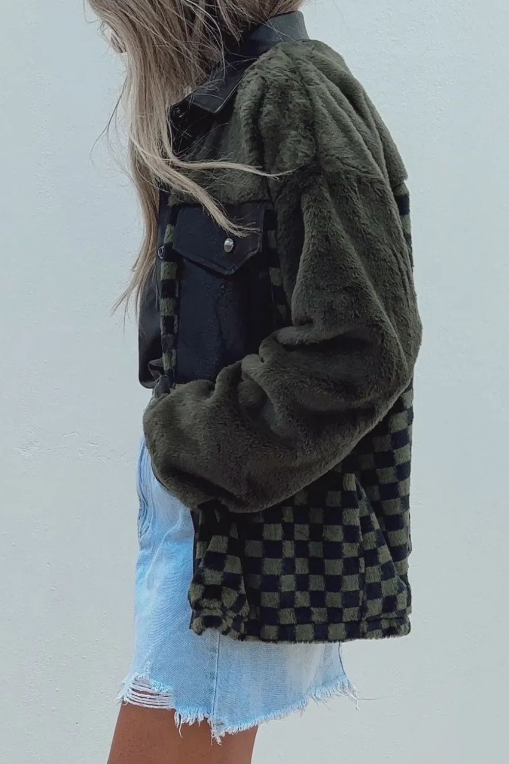 Checkered Bomber Jacket