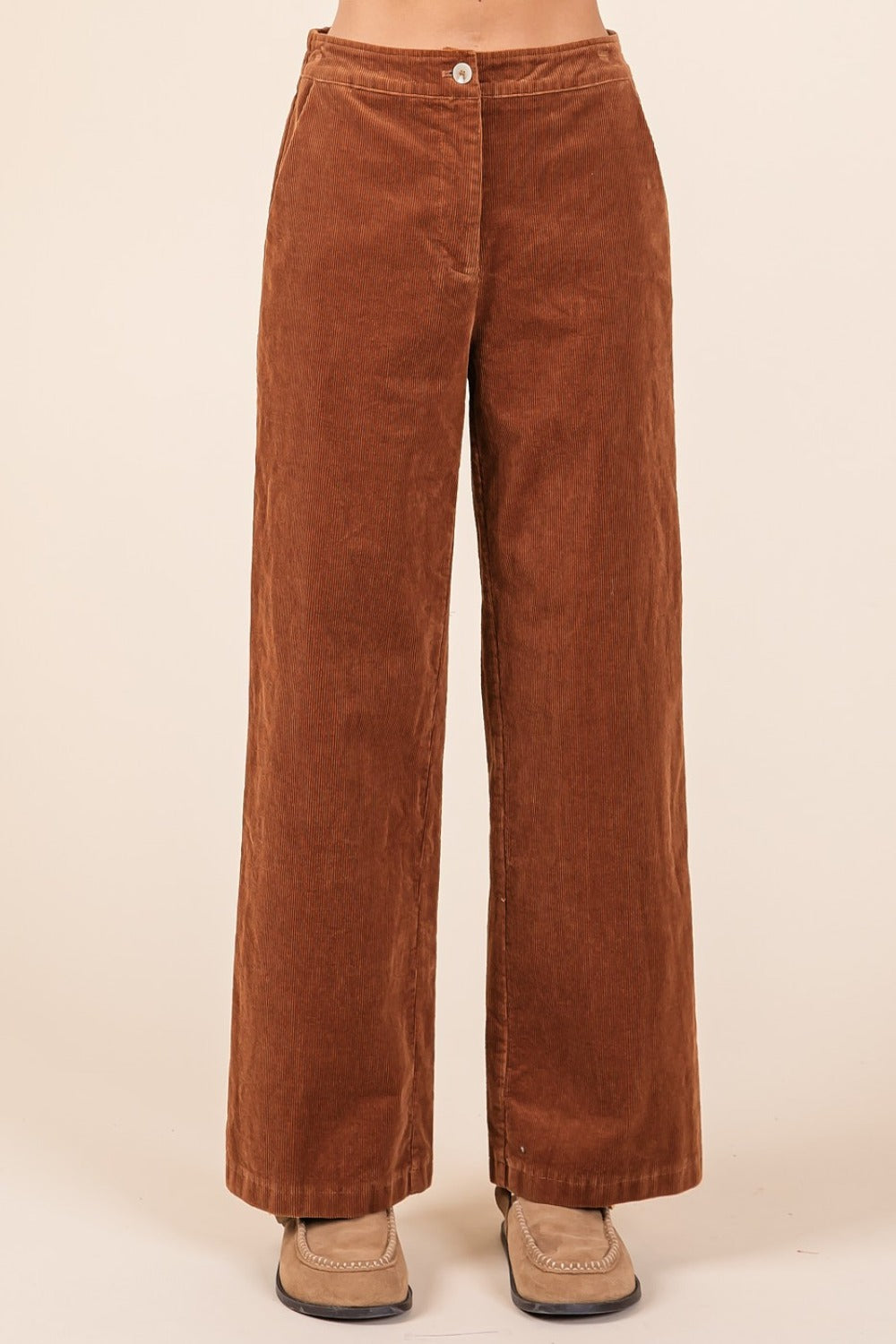 Mittoshop Corduroy Back Elastic Waist Pants