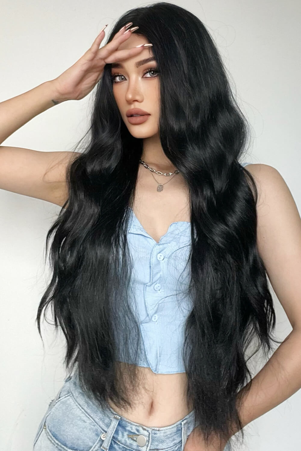 28" Extra Long Wavy Wig