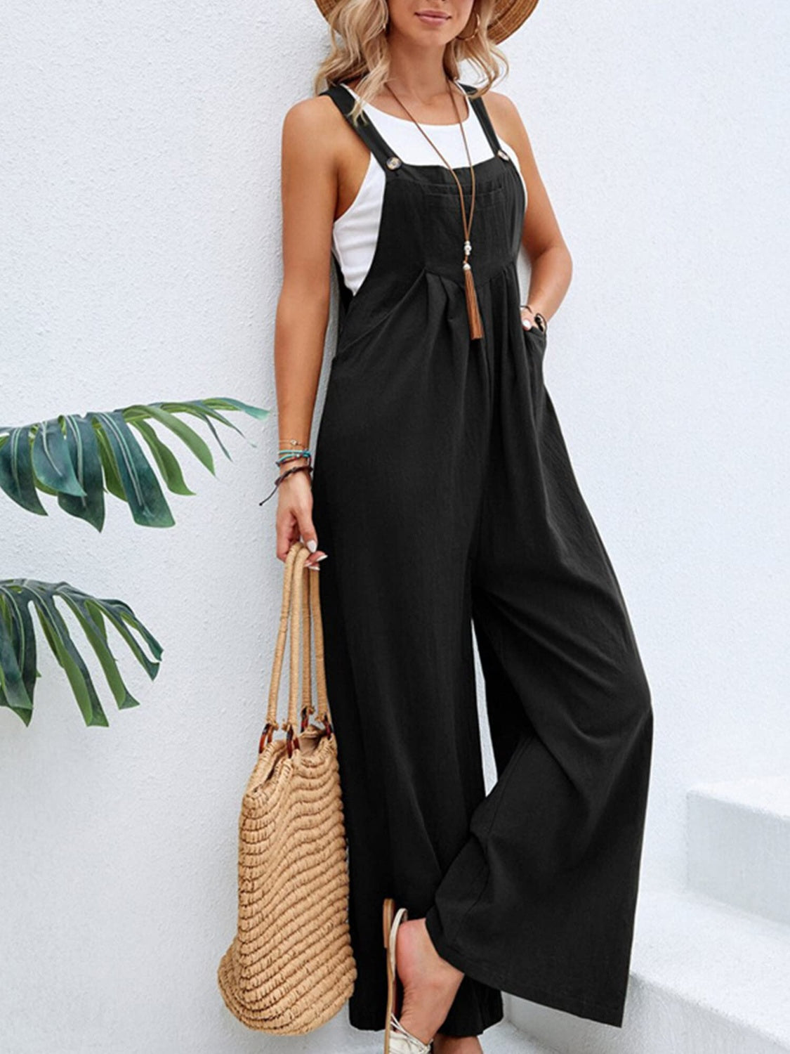 Women's Back-to-School Overalls Black