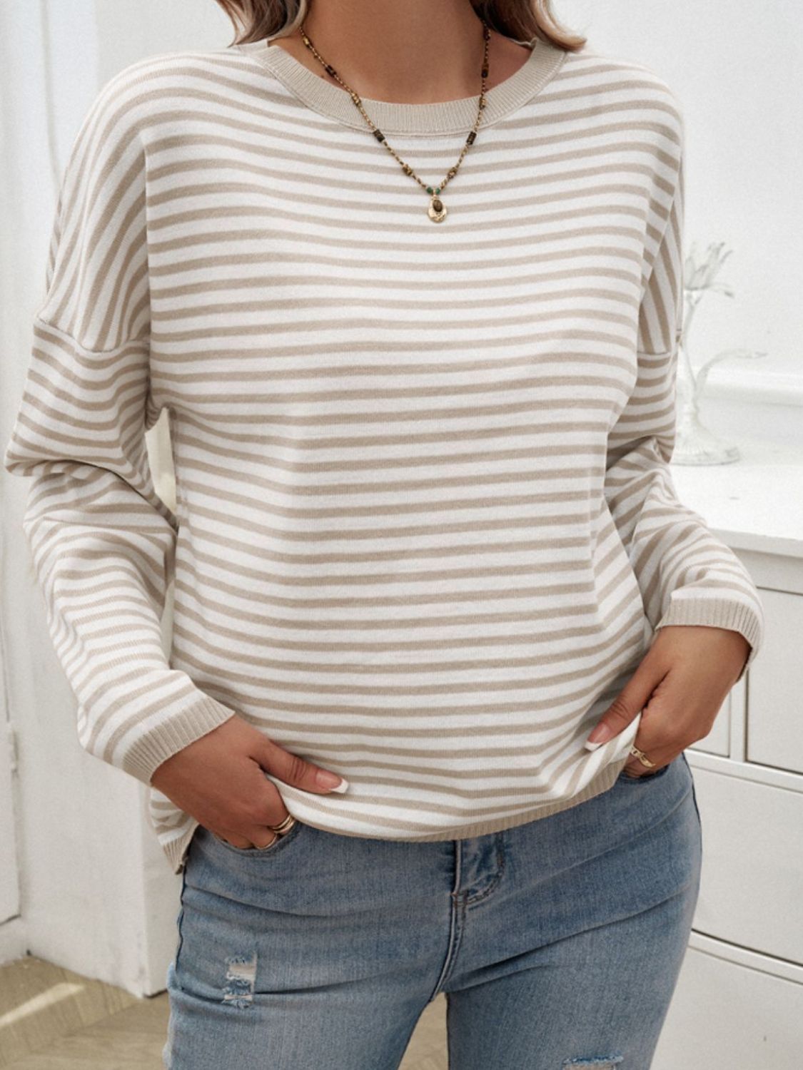 Women's Oversized Striped Sweater