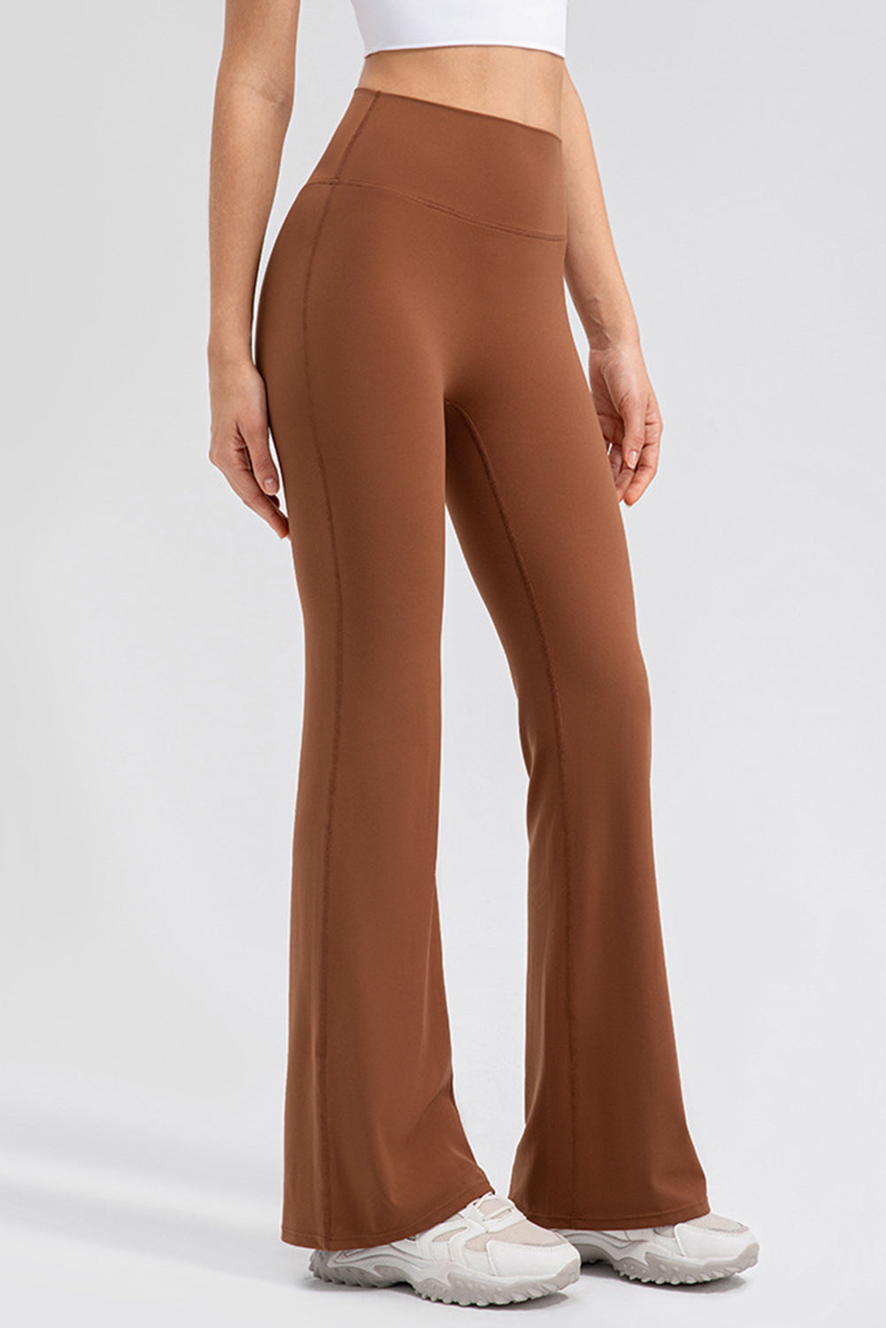 High Waist Straight Active Pants Caramel