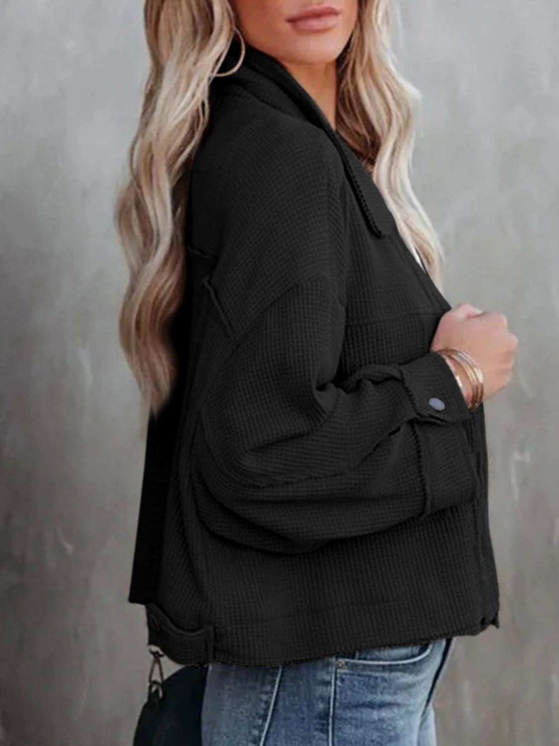 Women's Button-Up Long Sleeve Jacket