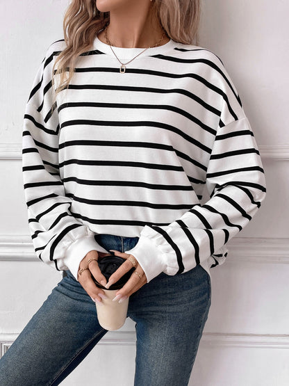 Striped Long Sleeve Sweatshirt