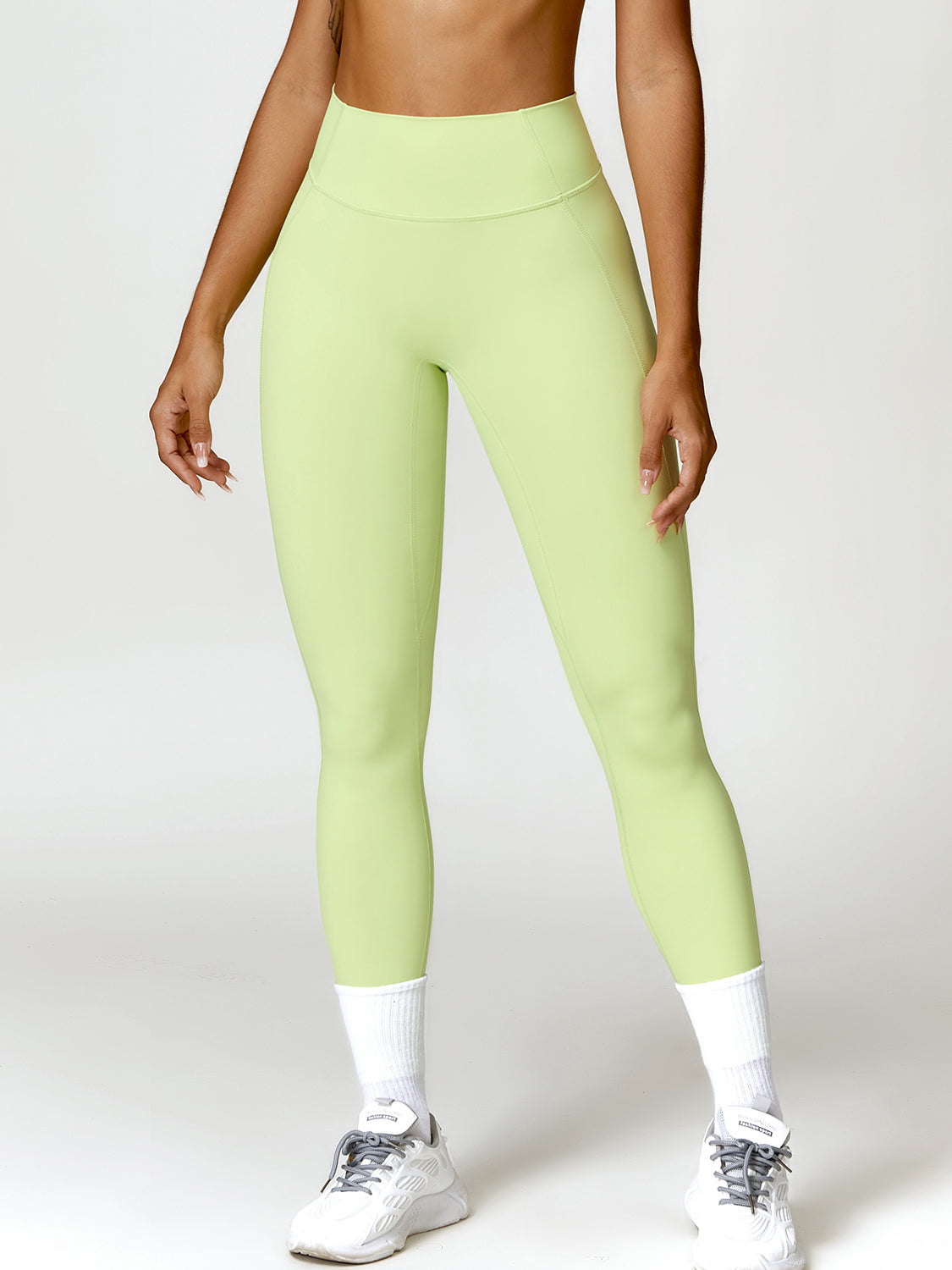 High Waist Active Leggings Yellow-Green