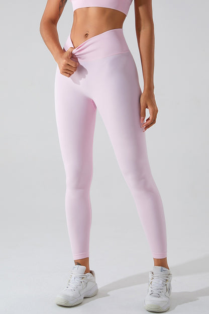 High Waist Active Pants Blush Pink