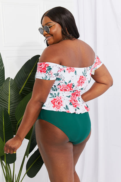 Floral Off-The-Shoulder Tankini Set