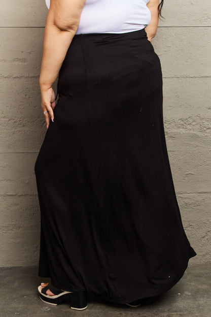 Flowy Black Maxi Skirt for Summer Holidays