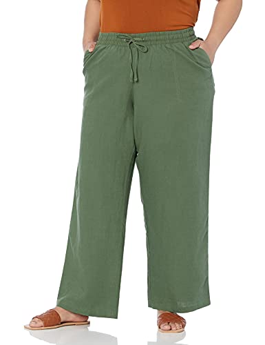 Rfm Jeans - Amazon Essentials Womens Linen Blend Drawstring Relaxed Fit Wide Leg Pant Available in Plus Size