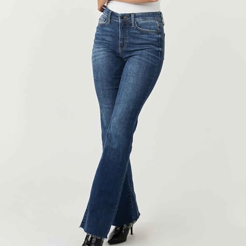 Rfm Jeans - NREALY Womens Holy Grail Tummy Control Bootcut Jeans Mom Jeans High Waisted Flare Stretchy Jeans for Women