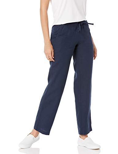 Rfm Jeans - Amazon Essentials Womens Linen Blend Drawstring Relaxed Fit Wide Leg Pant Available in Plus Size Navy