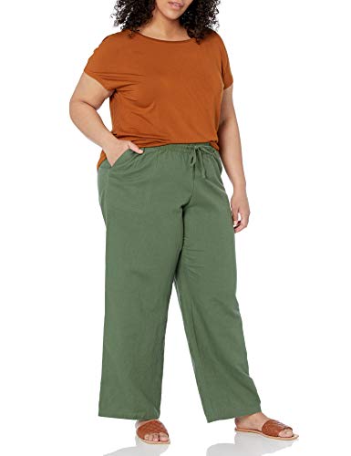 Rfm Jeans - Amazon Essentials Womens Linen Blend Drawstring Relaxed Fit Wide Leg Pant Available in Plus Size