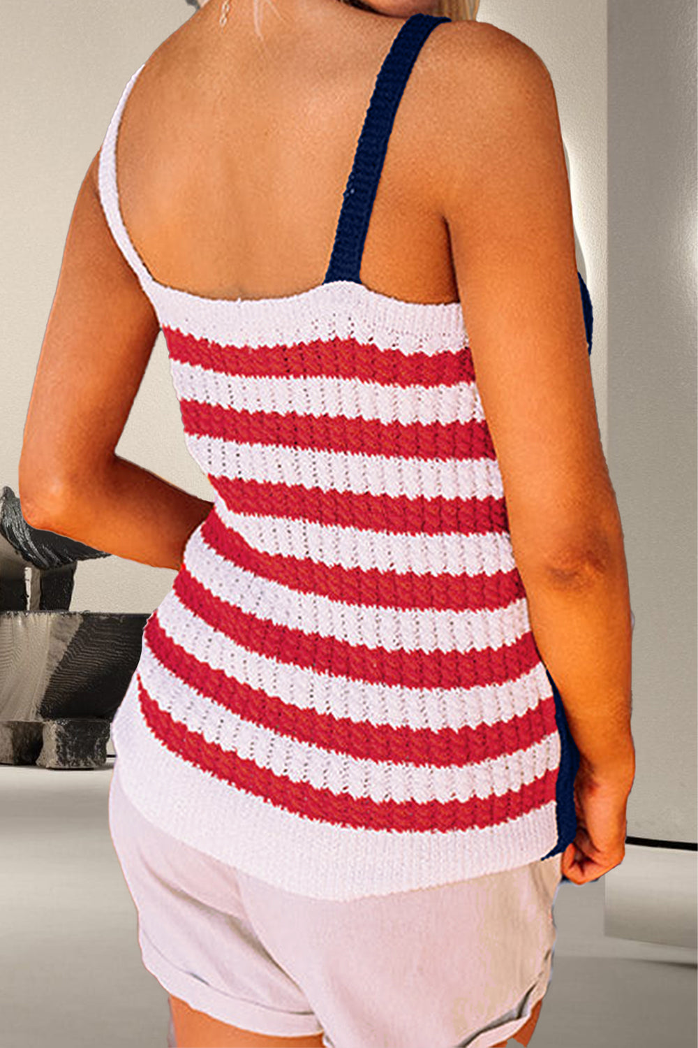 American Flag V-Neck Cami