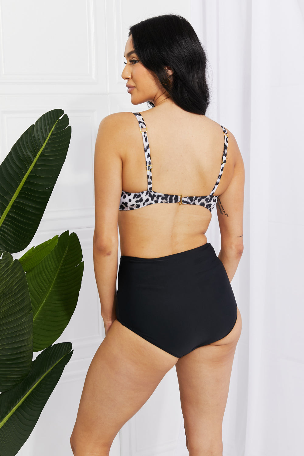 Leopard Print High-Waisted Bikini