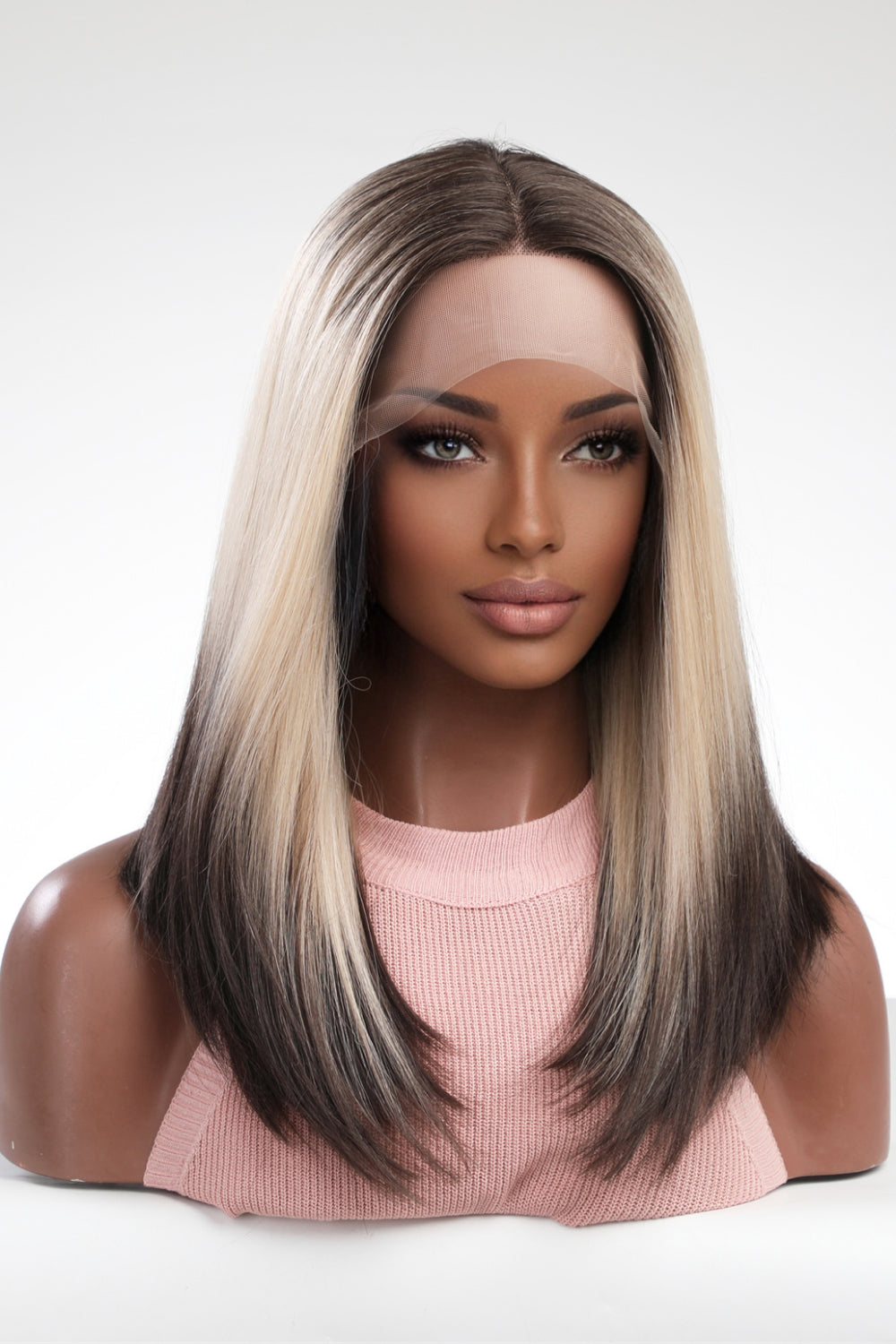 16" Long Straight Lace Front Wig