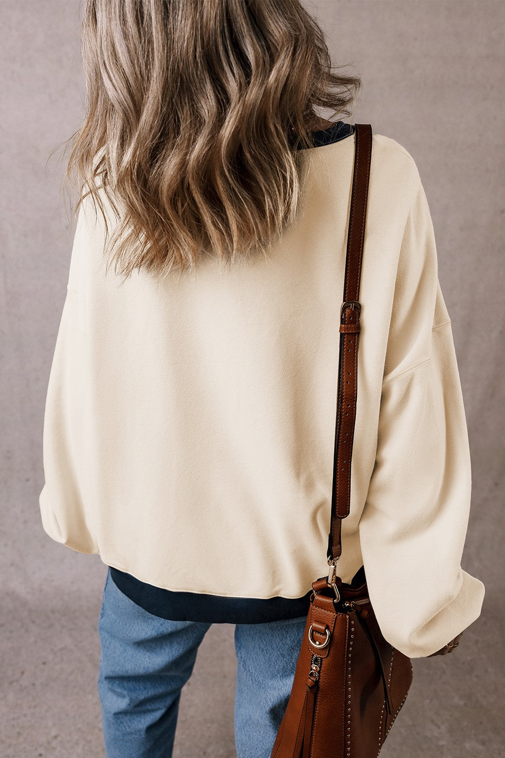 Back-to-School Contrast Sweatshirt