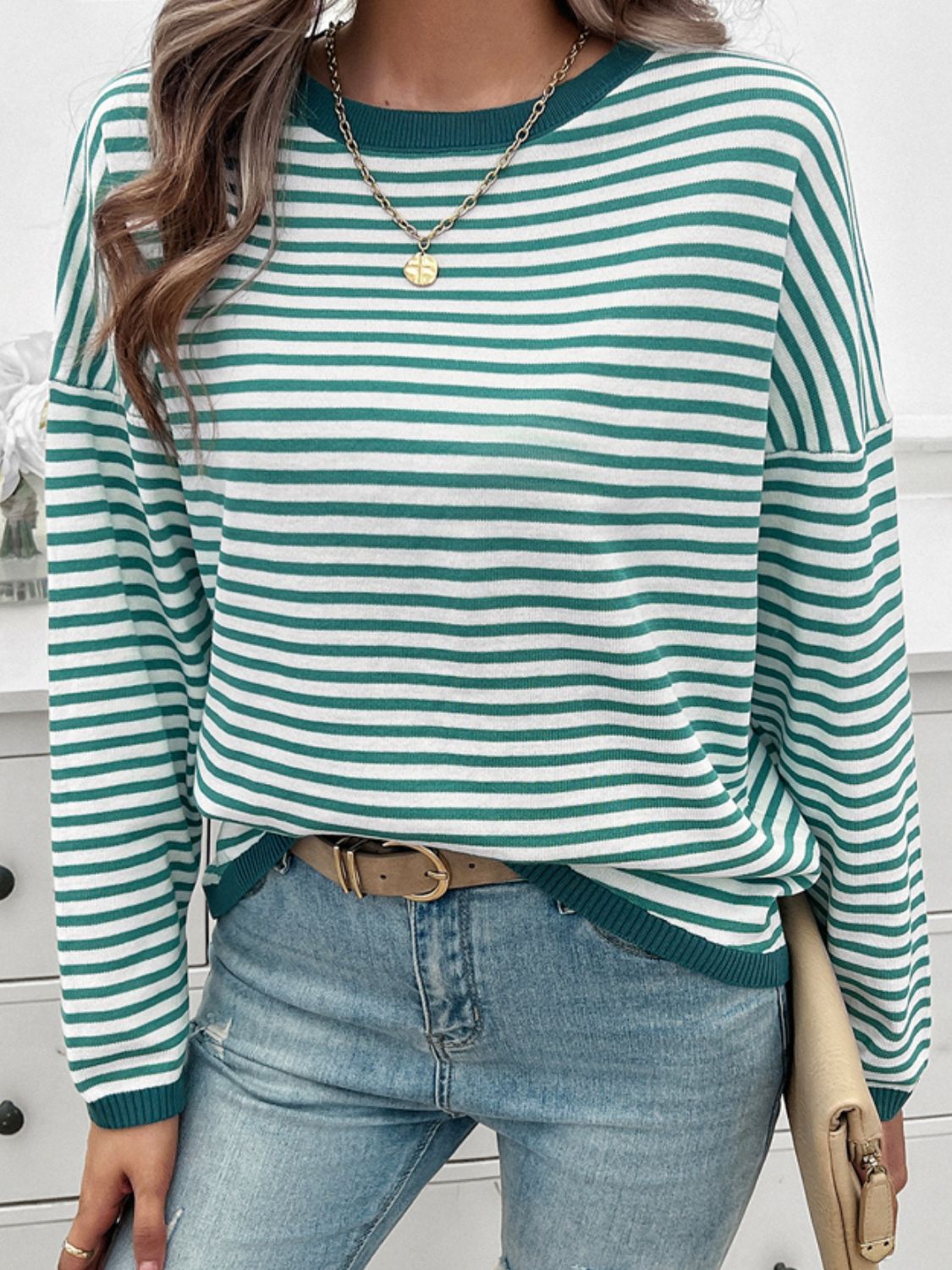 Women's Oversized Striped Sweater