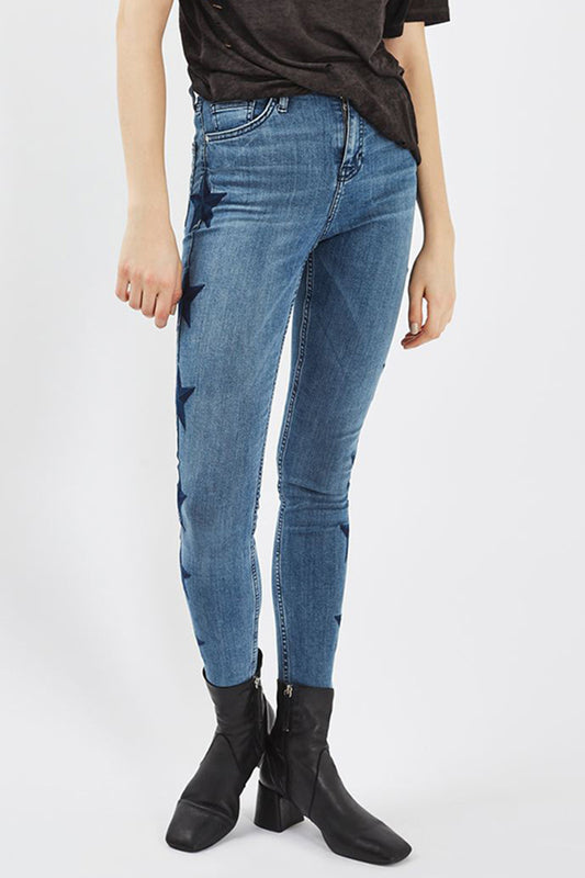 Mid-Rise Star Skinny Jeans Medium