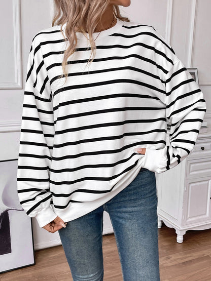 Striped Long Sleeve Sweatshirt