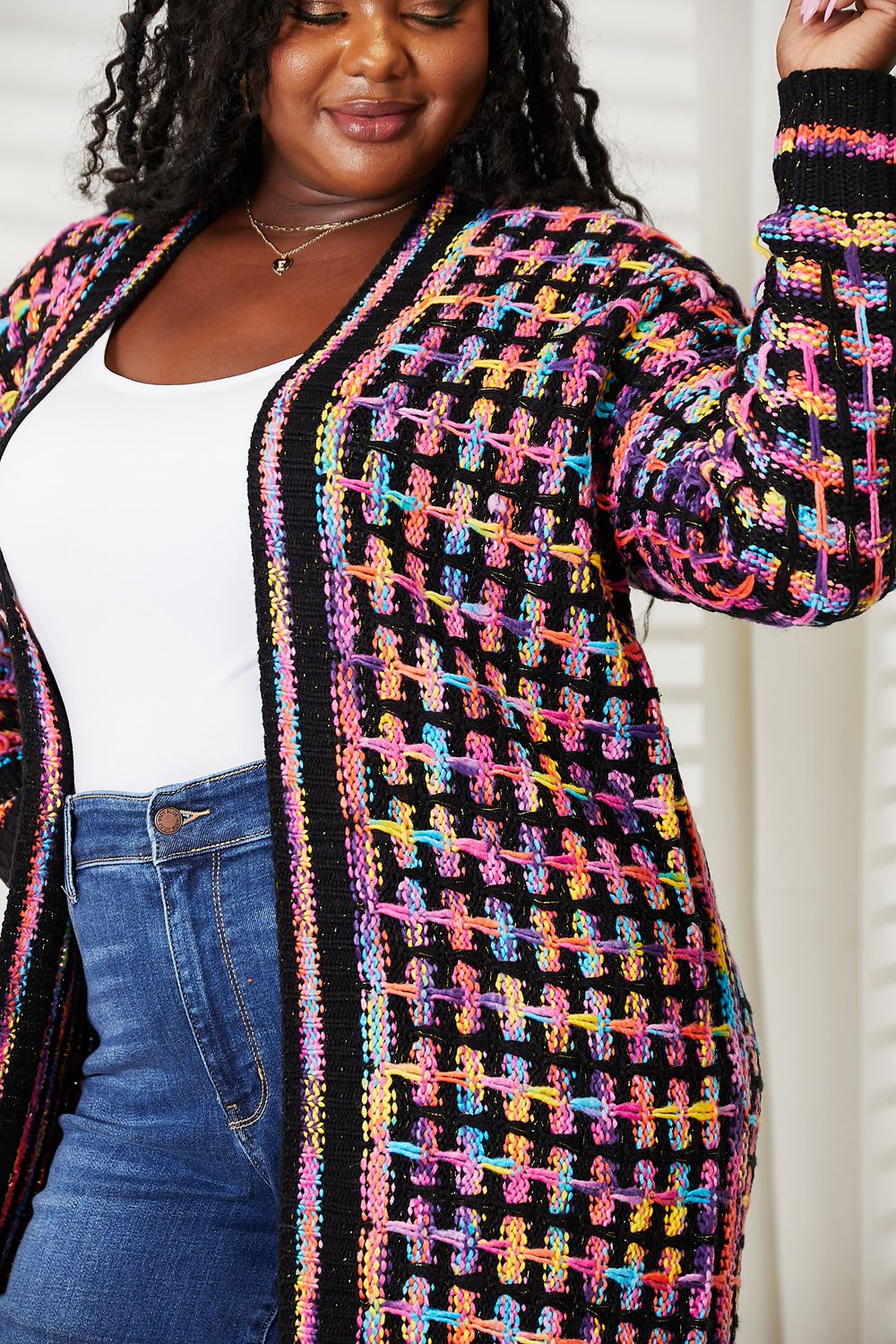 Boho Rainbow Fringe Cardigan