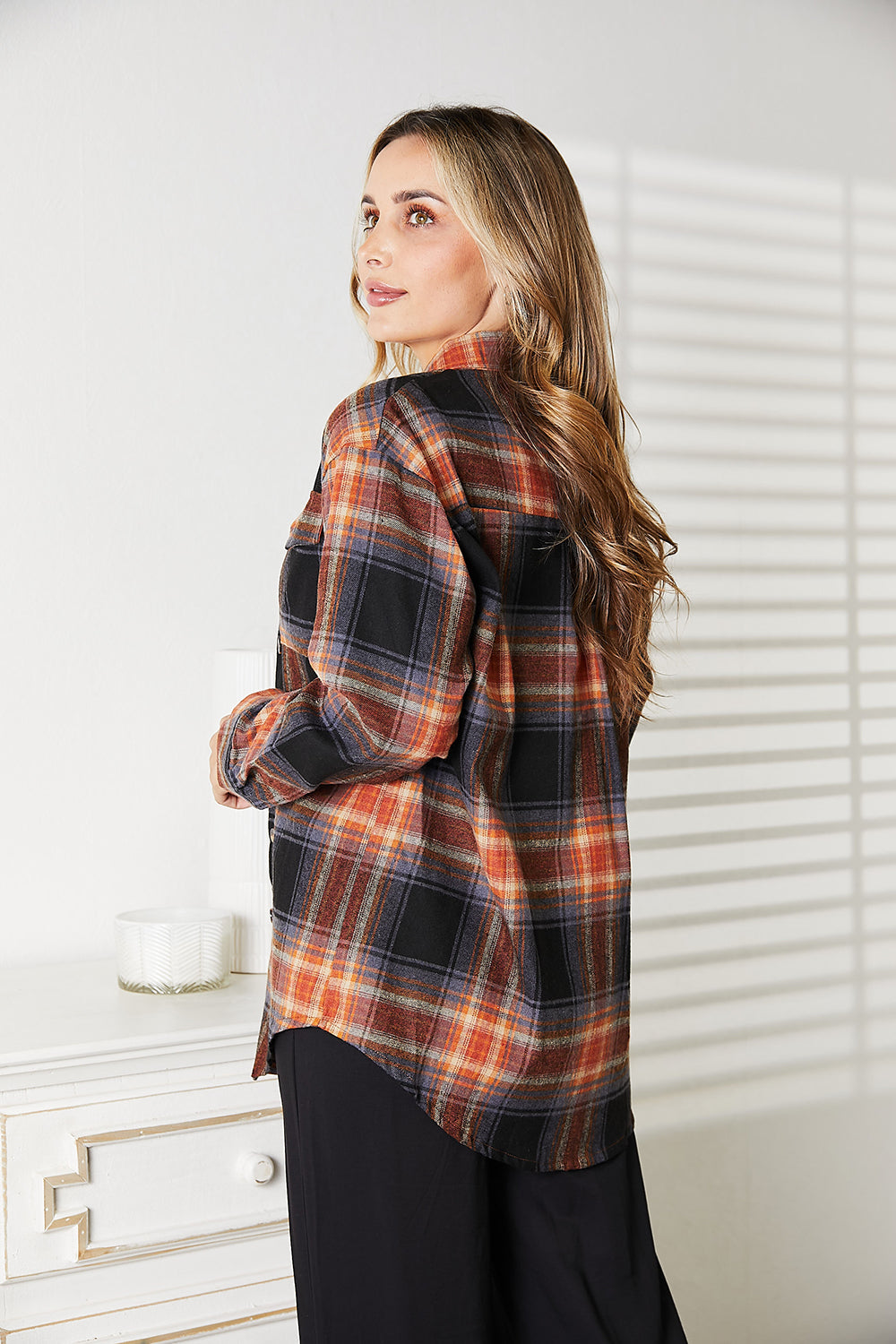 Oversized Plaid Shirt Women